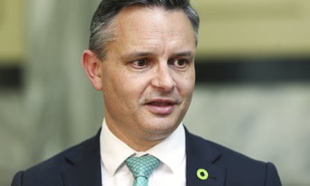 Green party co-leader and climate change minister James Shaw.