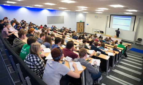 Aberystwyth University students in a lecture on the campus.