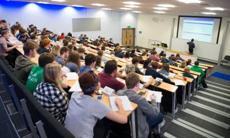 Aberystwyth University students in a lecture on the campus.
