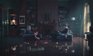 Dr John Watson played by Martin Freeman (left) and Sherlock Holmes played by Benedict Cumberbatch (right) in Sherlock.