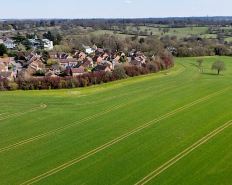 A farming field near the village of Radlett, Hertfordshire