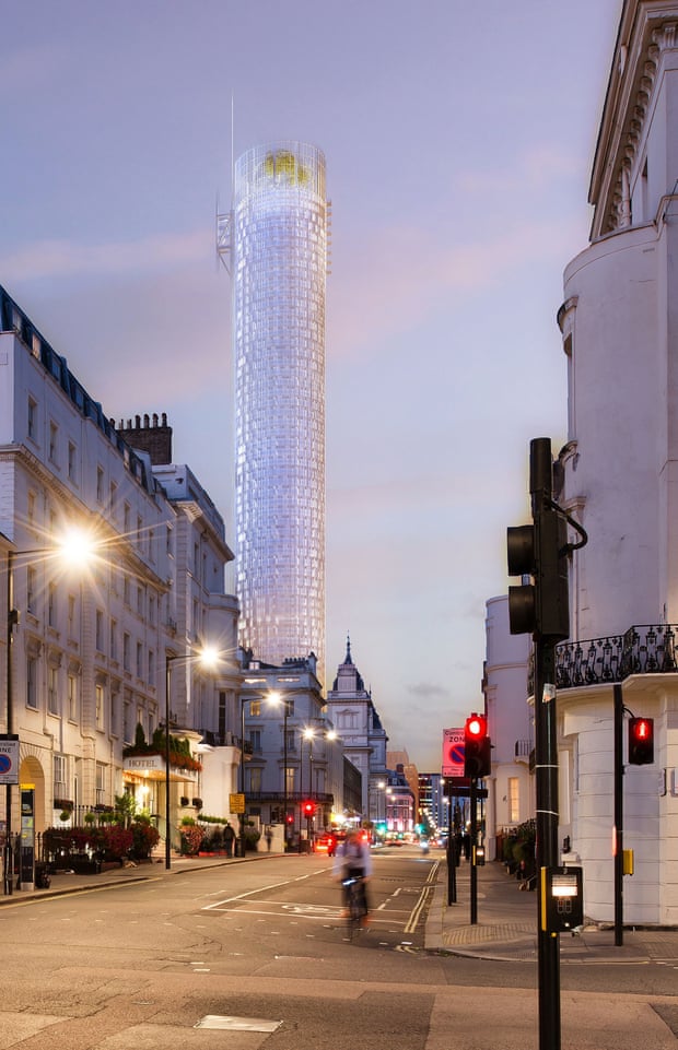 Artist’s impression of the proposed tower block at 31 London Street, Paddington. 