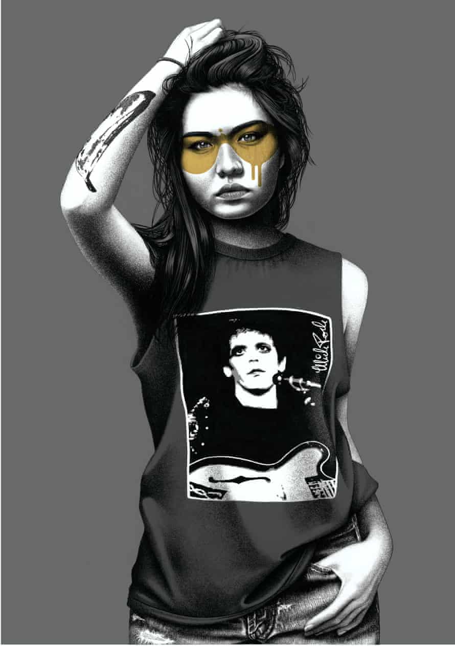 Midaro with Lou Reed print.