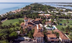 FILE PHOTO: An aerial view of former U.S. President Donald Trump's Mar-a-Lago home in Palm Beach<br>FILE PHOTO: An aerial view of former U.S. President Donald Trump's Mar-a-Lago home after Trump said that FBI agents raided it, in Palm Beach, Florida, U.S. August 15, 2022. REUTERS/Marco Bello/File Photo