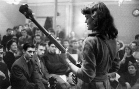 Peggy Seeger performing in London circa early 1960s