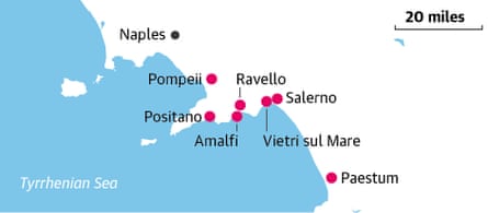 Salerno map for Travel