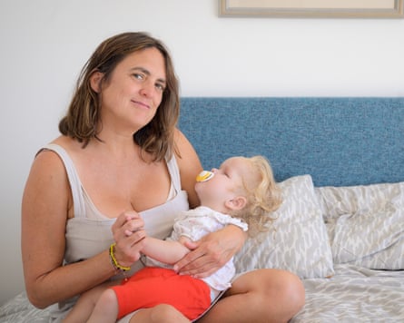 Portrait of Christelle Randall and her 18 months old daughter Elsie