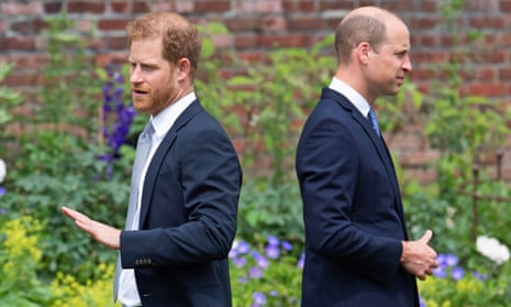 ‘The feud is apparently still ongoing’ … Princes William and Harry.