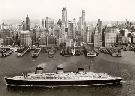The SS Normandie arrives in New York in the 1930s