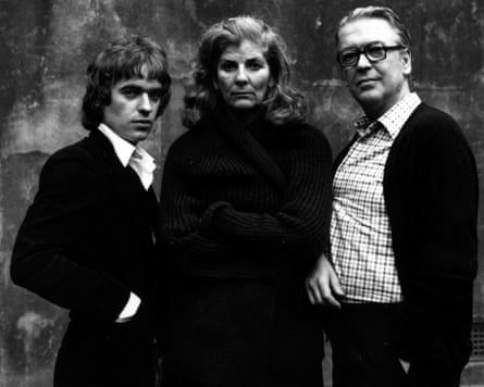 Martin Amis (left) with his father, Kingsley Amis, and Elizabeth Jane Howard.