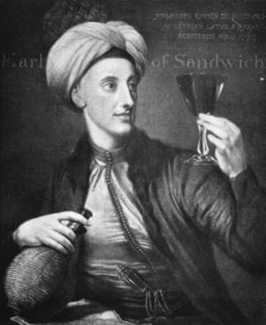 John Montagu, the fourth Earl of Sandwich, in a 1739 painting by George Knapton.
