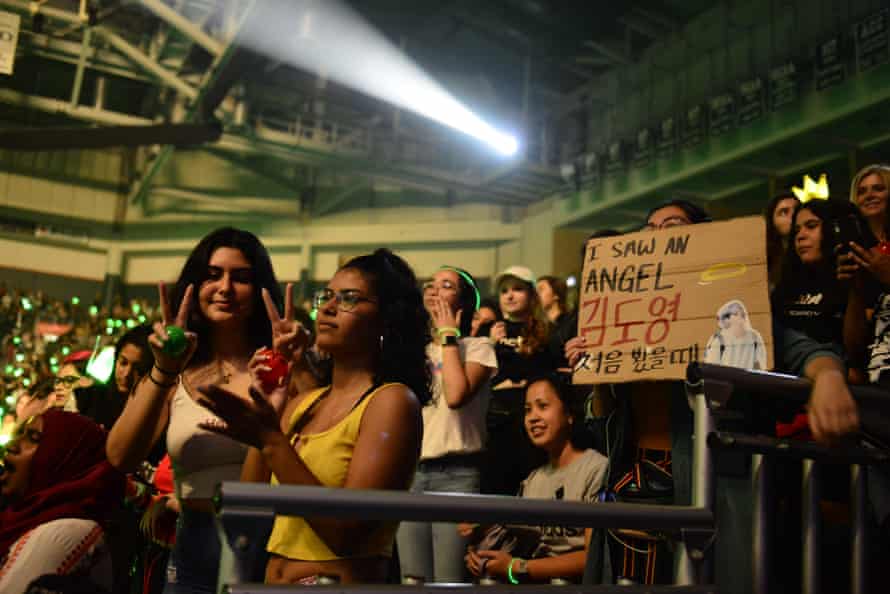 Fans wait for NCT 127 to perform in Coral Gables, Florida, on 27 April 2019.