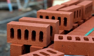 Pile of bricks on a housing site