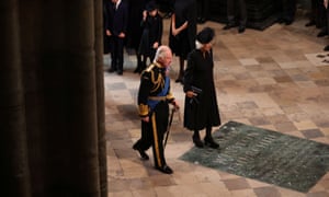 Britain’s King Charles and Camilla, the Queen Consort, arrive