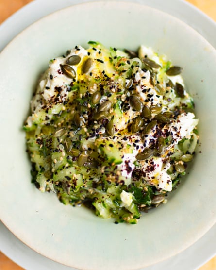 Seedy customer: labneh with sesame and pumpkin seeds.