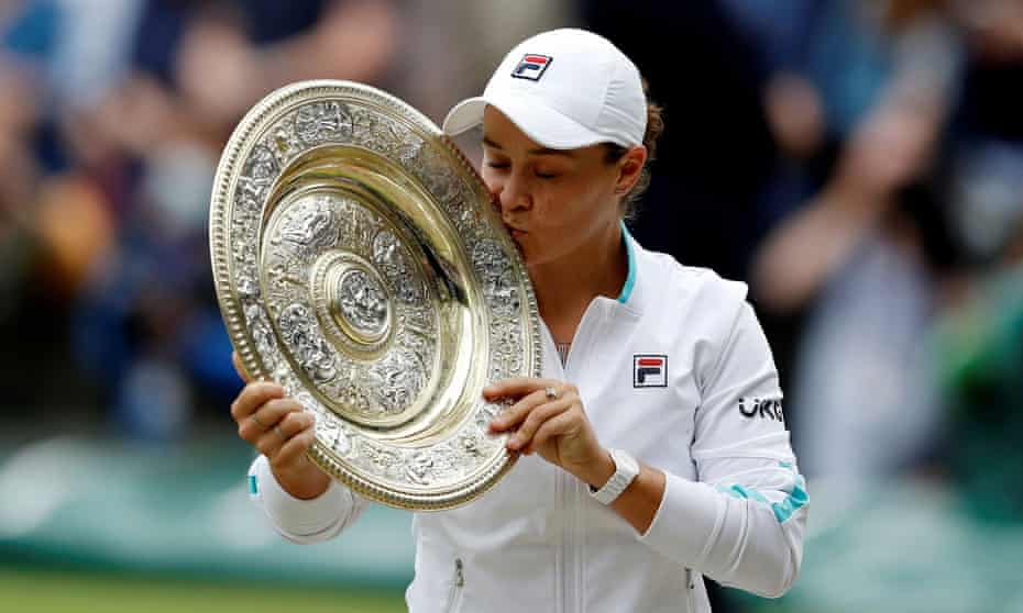 Australia’s world No 1 Ash Barty picked up her second grand slam title earlier this year at Wimbledon.