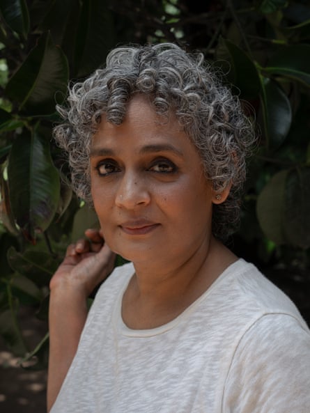 Arundhati Roy outside at a friend’s house in Kerala