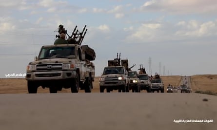 A video on the Libyan National Army Facebook allegedly shows military convoys heading towards Tripoli.