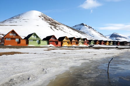 Colourful houses in Longyearbyen, Svalbard, Norway.