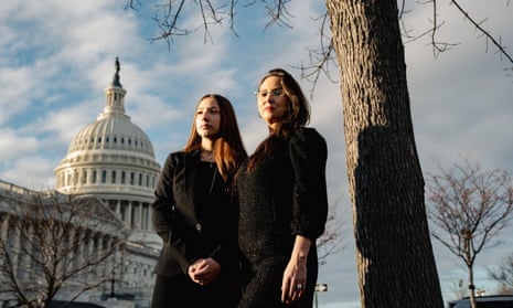 Francesca Mani, 14, with her mother, Dorota, in Washington, DC, on 7 March 2024