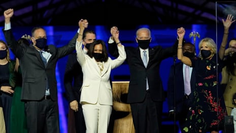 'Spread the faith': Biden and Harris victory speeches offer message of unity - video highlights