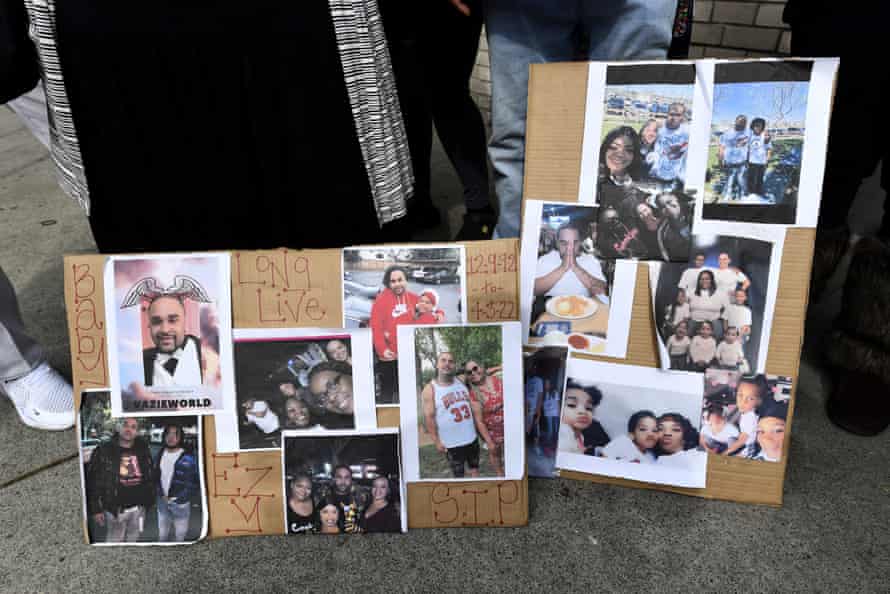 Sacramento: second suspect arrested as key questions go unanswered | California 2 Two cardboard pieces display multiple pictures of De’vazia Turner and the family he left behind.