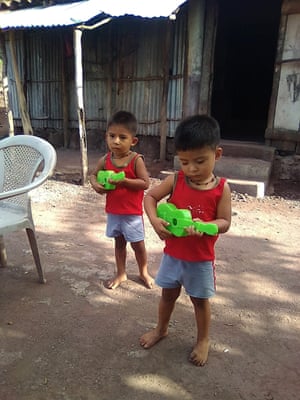 Two of Blanca’s sons pictured in El Salvador.