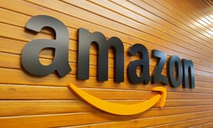 Amazon logo inside a building