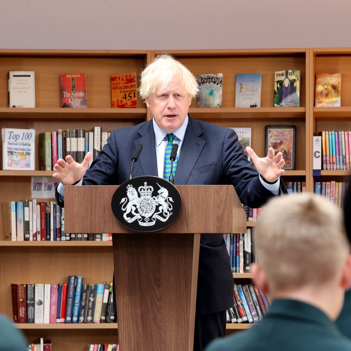 Librarian Who Put Books Behind Boris Johnson Says Message Was For School Books The Guardian