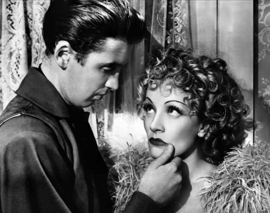 James Stewart and Marlene Dietrich in Destry Rides again.