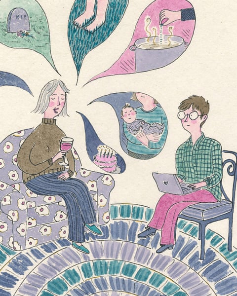 ‘What to Do When I’m Gone: A Mother’s Wisdom to Her Daughter is a lighthearted, emotional and illustrated ode to moving forward and living life fully while grieving the loss of a parent or anyone you love.’ Illustration: Hallie Bateman/The Guardian