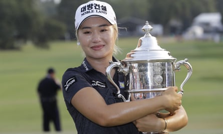 Jeongeun Lee6 collected a $1m prize as well as the US Open trophy.