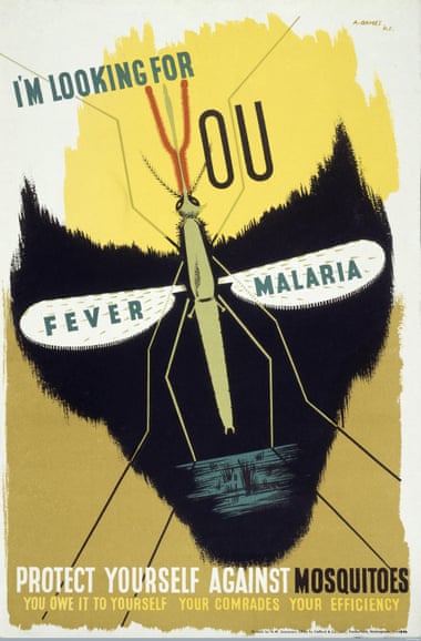 A 1941 British poster warning against malaria.