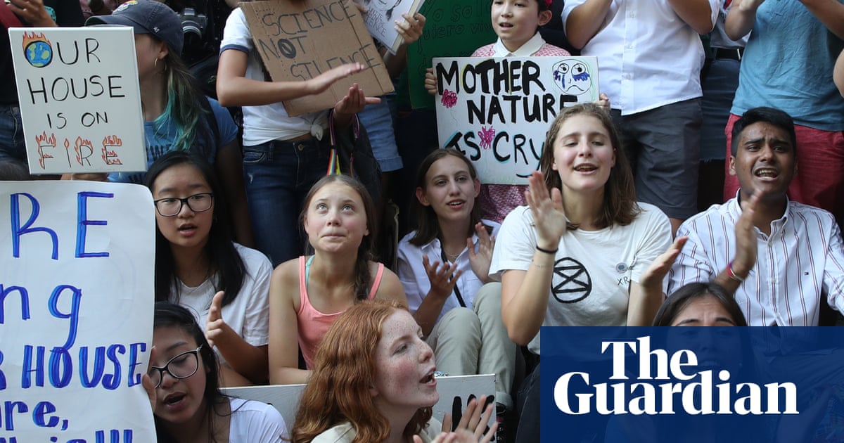Hundreds of young people join Greta Thunberg in climate protest outside UN - The Guardian