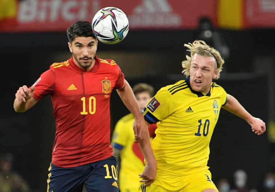 Carlos Soler in action for Spain against Sweden during last November’s World Cup qualifier.