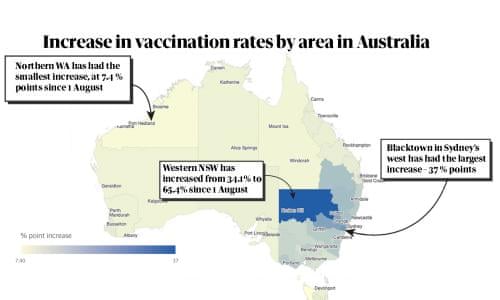 Far Western Nsw Has Australia S Highest Increase In Covid Vaccination Rates Check Your Area Interactive Map News The Guardian