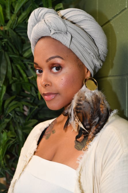 woman looks at camera