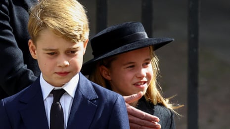 Prince George and Princess Charlotte take prominent role at Queen's funeral | Queen Elizabeth II | The Guardian