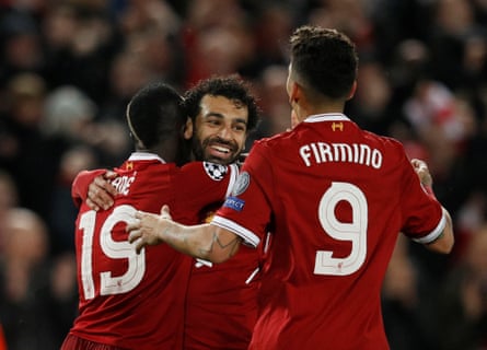 Mohamed Salah, Sadio Mané and Robert Firmino.