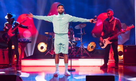 On a high: on Friday Night Live in London, 2022.