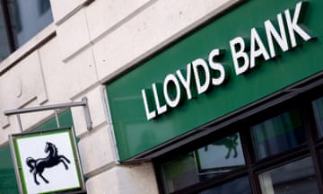 Signage at a branch of Lloyds bank