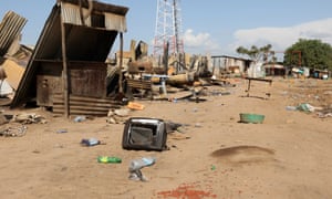 Jebel market, Juba, much of it destroyed by fighting