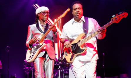 Virtuosic ... Nile Rodgers and bass player Jerry Barnes.