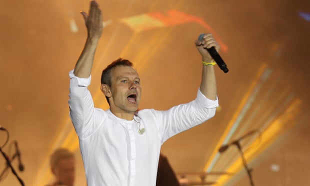 Svyatoslav Vakarchuk, the leader of the Golos (Voice) political party, performs in his electorate ahead of the election. He appears set to help Ukraine’s president form a coalition.