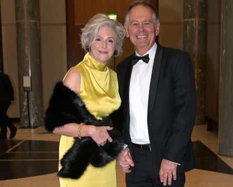 Helen Haines and her husband Phil Haines at the Midwinter Ball at Parliament House in 2024