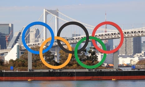 The Olympic rings displayed in Toyko. Sebastian Coe says he has ‘a pretty high level of confidence’ the Games will take place in 2021.