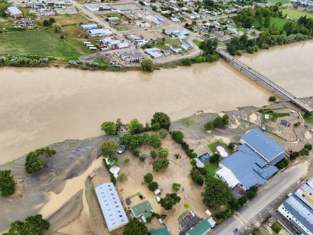 A view of flood damage in the the aftermath of cyclone Gabrielle in Hawke’s Bay