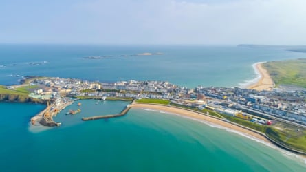 Aerial view of West Strand, Portrush, Northern Ireland
