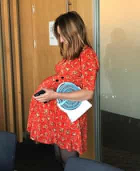 Ferrier’s red maternity dress - her second-to-last purchase of new clothes.