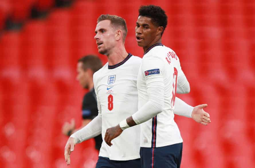 Jordan Henderson (left) and Marcus Rashford are certain to return to the England squad if fit.